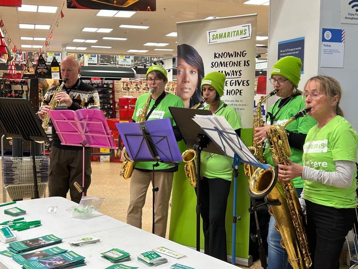 York Samaritans entertain Tesco York Shoppers with Christmas Songs