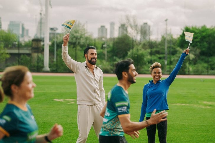 2. Rylan and Dame Kelly Holmes MBE (mil) have been announced as Team Samaritans Cheerleaders for the 2024 TCS London Marathon charity of the year (photo credit Chris O'Donovan - Samaritans)