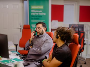 Haroon and Josh, Samaritans volunteers in Blackburn