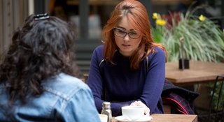 Two women talking