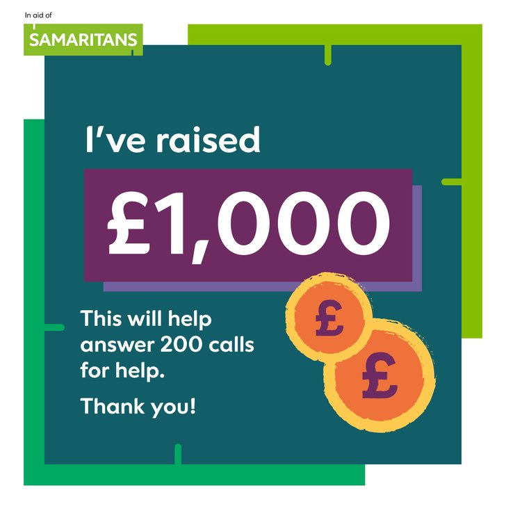 I've raised £1,000 - 310k Steps in March