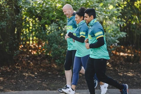 Three London Marathon runners