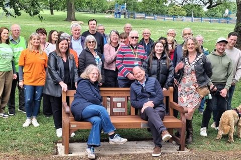 Our new Listening Bench in Lowndes Park, Chesham