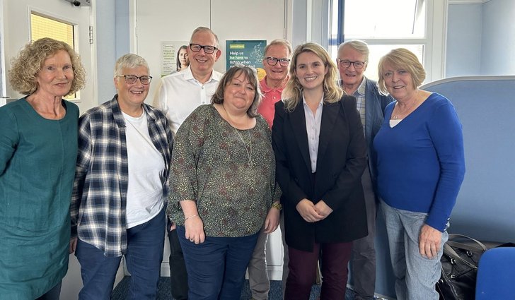 Carolyn, Liz, Paul, Jude, David , Jess Brown-Fuller MP, Nick and Glynis