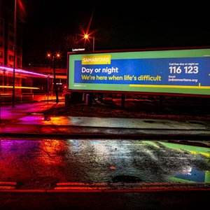 Samaritans ad in Belfast