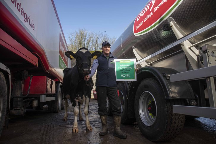 Dairy farmer Peter Hynes at the launch of a new mental health campaign with Samaritans and Dairy Industry Ireland