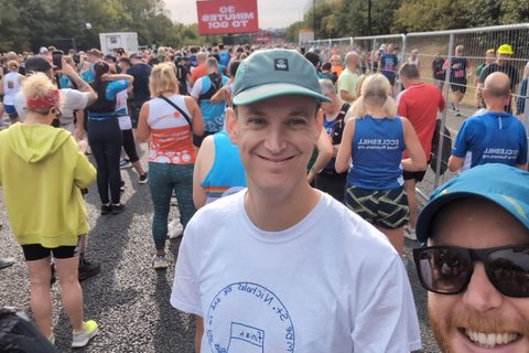 Chris at the Great North Run