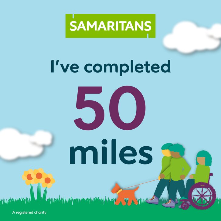 I've completed 50 miles!