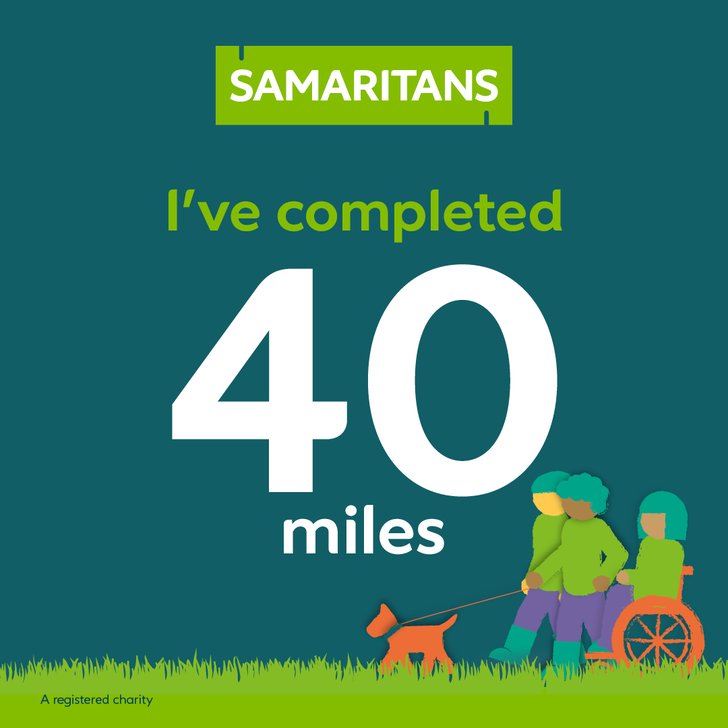 I've completed 40 miles!
