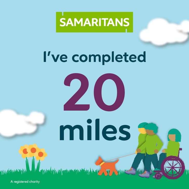 I've completed 20 miles!