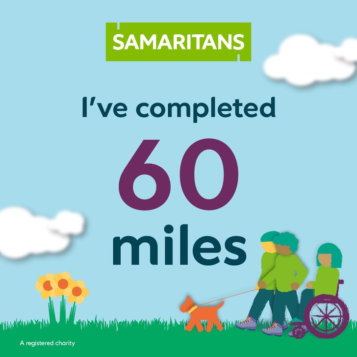 I've completed 60 miles!