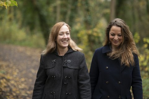 women-walking-outdoors