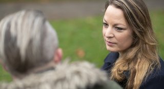 Couple-outdoors-talking
