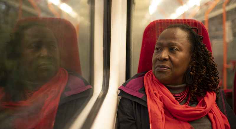 Woman-train-window