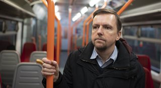 Man-train-commuting