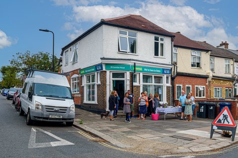 Volunteers at Ealing, Hammersmith & Hounslow Samaritans welcome neighbours to an afternoon open house at their South Ealing headquarters.