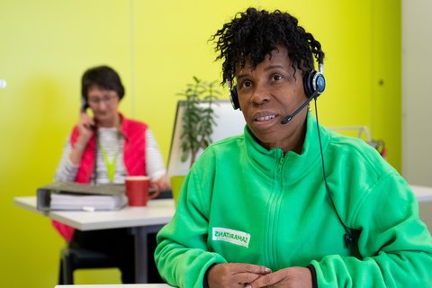 Listening volunteer Ella