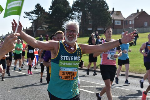 Great North Run 2022 runner on the course