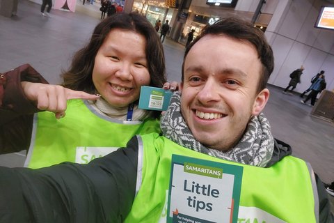 Susan & Andy, LGS Samaritans, Brew Monday 2023, London Bridge Station
