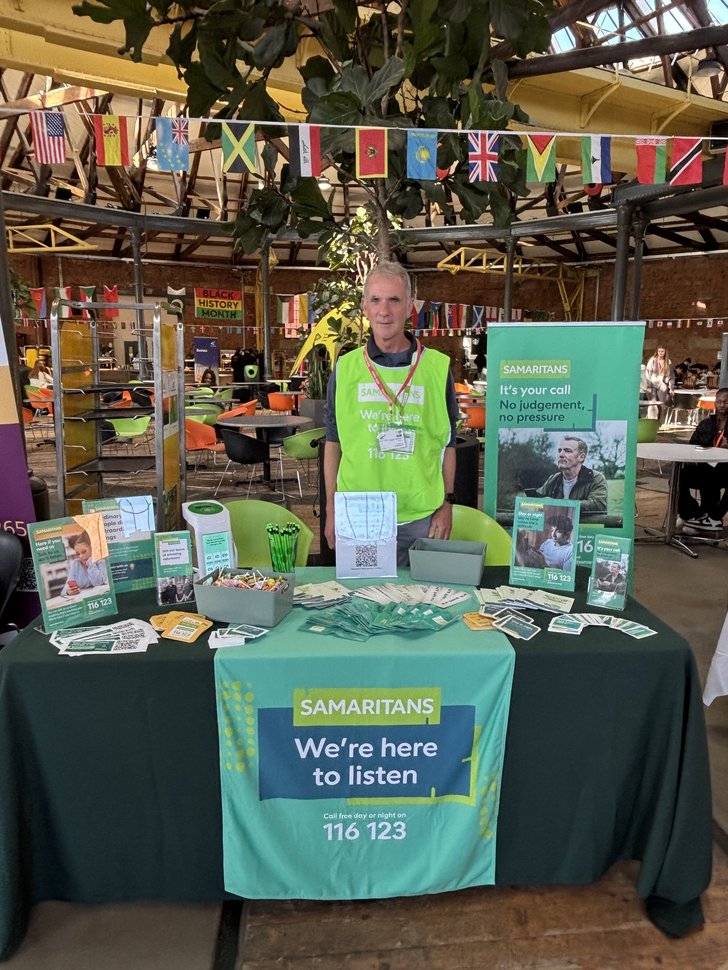 Derby Samaritans at Derby College Freshers Fair, Roundhouse site