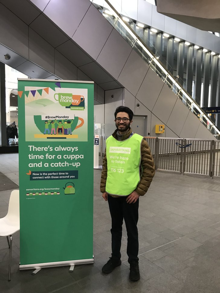 Zayd, LGS Samaritans, Brew Monday 2023, London Bridge Station