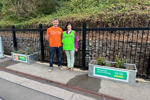 Cheltenham Spa station planters