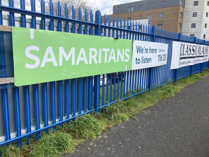 Coventry Sams advertising at CRFC 24th April 2024