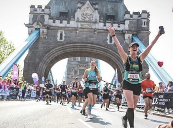 Anastasia running the London Marathon