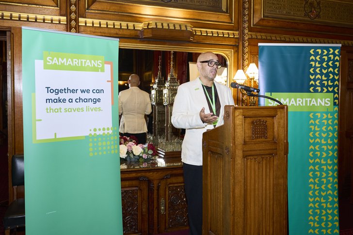 Isaac speaking at World Suicide Prevention Day