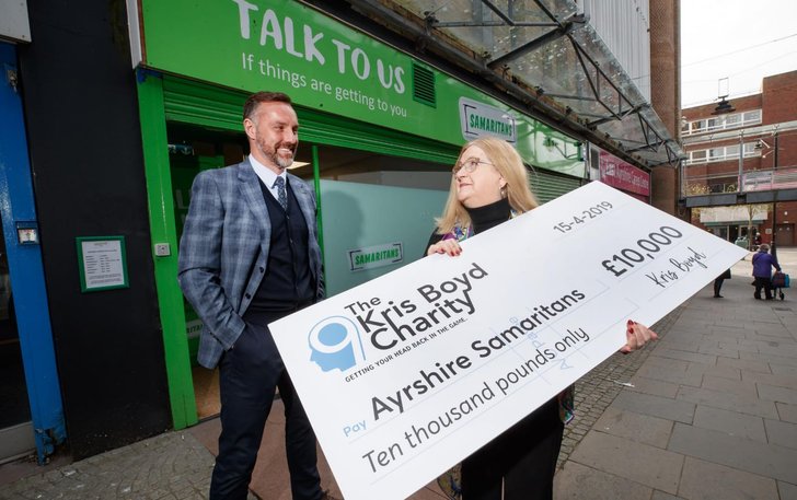Kris Boyd Charity Cheque