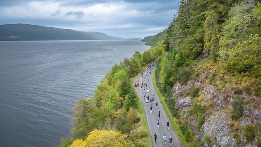 Loch Ness Marathon aerial by Airborne Lens