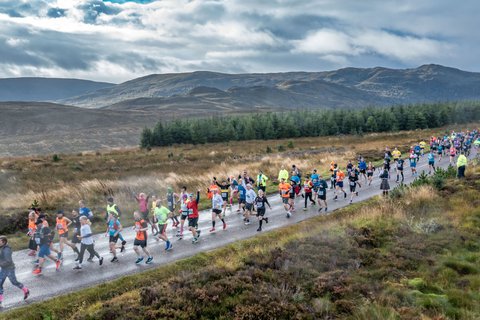 Loch Ness Marathon start by Airborne Lens