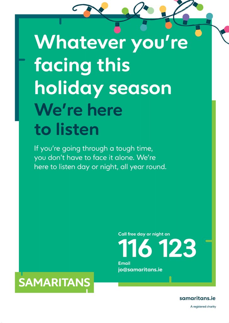 Samaritans Ireland Christmas poster