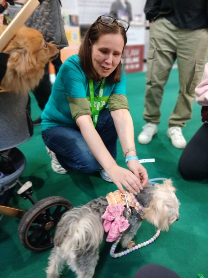 Michelle having the best time at Crufts