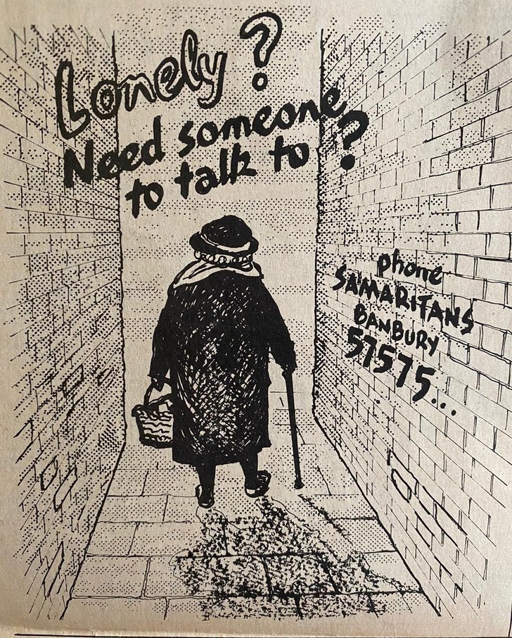 Old Banbury Samaritans ad (Banbury Guardian)