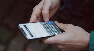 Person using mobile phone