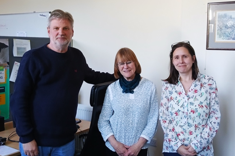 Tim, Loren and Michelle at the outreach training event