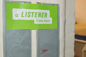 Prison sign for Samaritans listeners