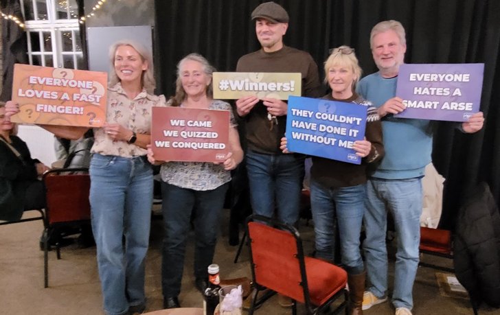The winning team at Leek Samaritans Quiz night