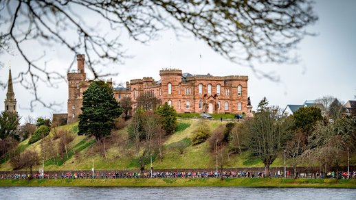 Runners by Inverness Castle