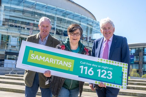 Samaritans NI launching workplace training with Alan Heron, Samaritans,
