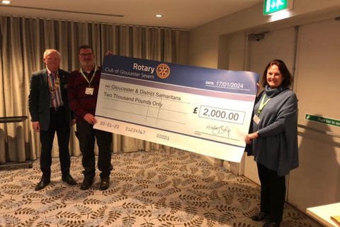 Gloucester Samaritans Rotary Donation Jan2024