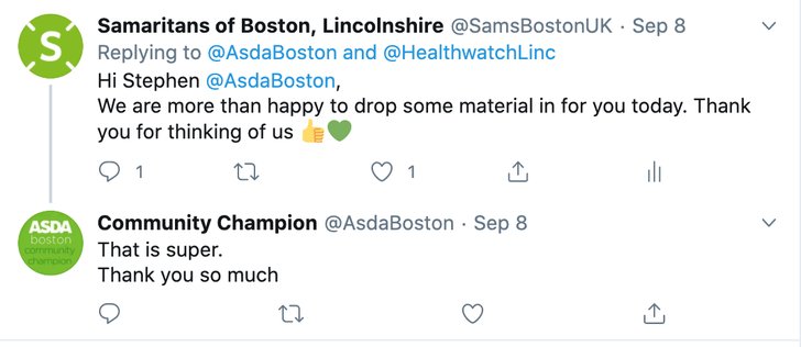 Our reply to ASDA Boston's request