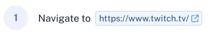 Twitch fundraising step 1