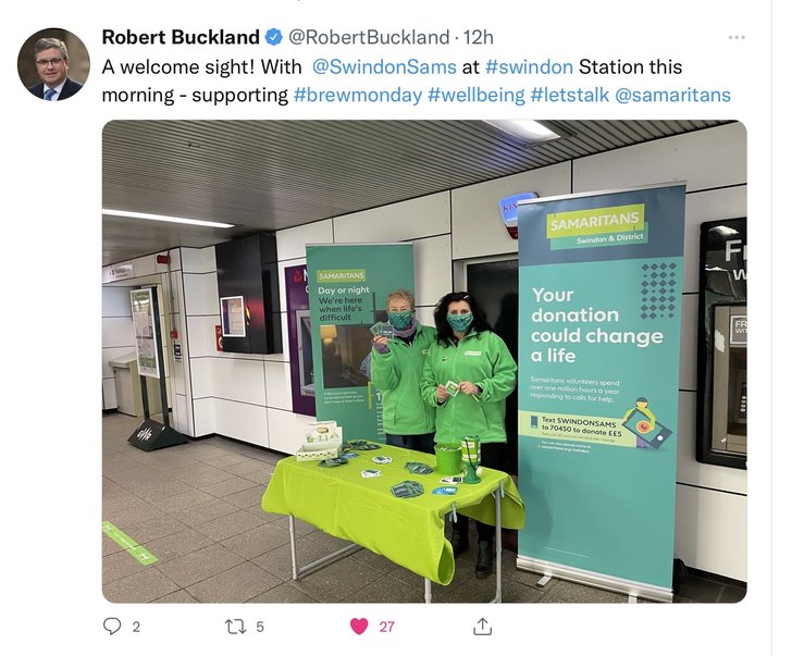 Swindon Sams - Robert Buckland MP Tweet