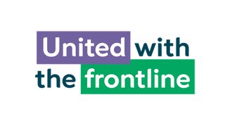 United with the frontline logo white background 450 pixel width
