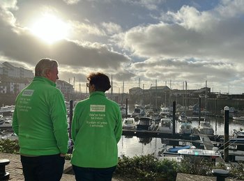 Two Samaritans volunteers in Wales