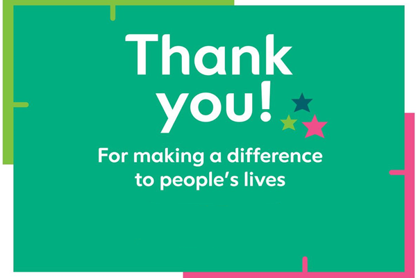 Thank you. For making a different to people's lives
