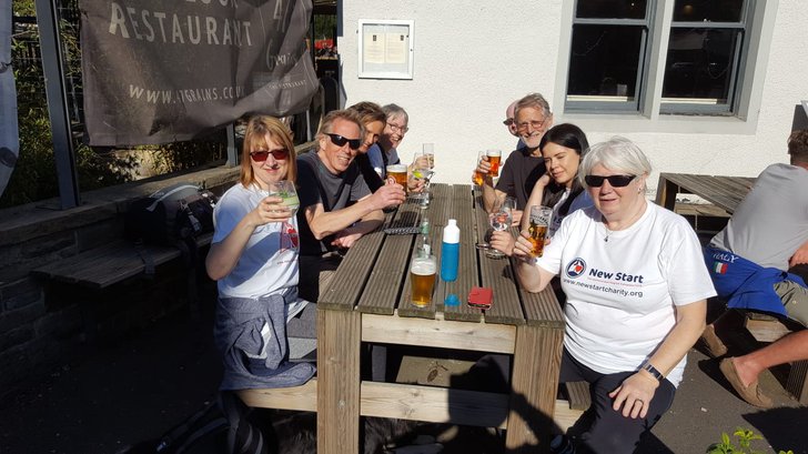 A well deserved drink!