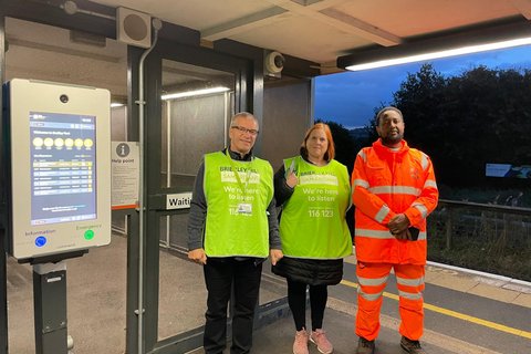 BH Volunteers with staff at Nation Rail Dudley Port